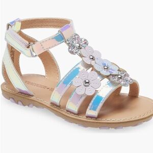 Tucker + Tate Isla Iridescent Floral Kids Sandals Size 11 M (kids)
